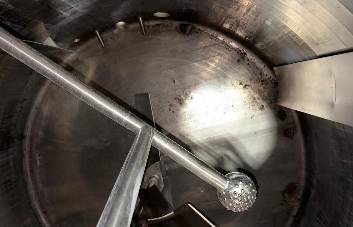 Used Kettle, 1,500 Gallon, Stainless Steel, Half-Pipe Jacketed, Mojonnier, #