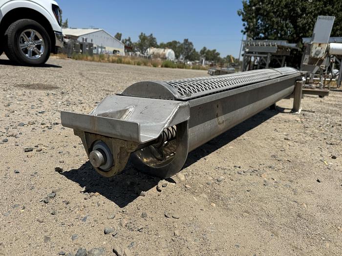 Used Conveyor, Screw, 6" X 7', Stainless Steel, Less Motor, #5880238