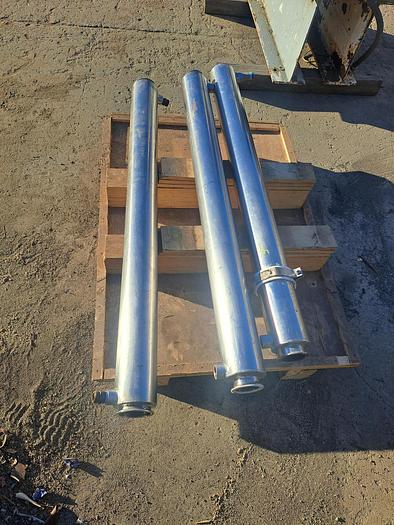 Used (3) shell and tube 304 S/st heat exchanger, single pass unit. #S745398