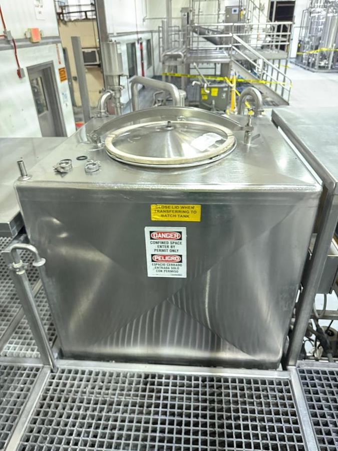 Used Liquifier Tank, 400 Gallon, Breddo, Likwifier, Stainless Steel, 40 HP, #5991616