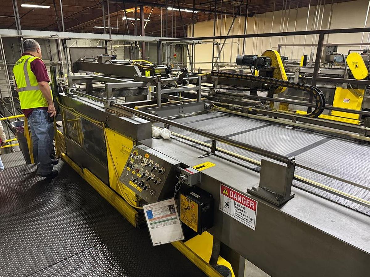 Used Bottling Line, 600–800 BPM, PET, US Bottlers Filler, Sidel Labeler, Kisters Shrink Wrapper, #5991608