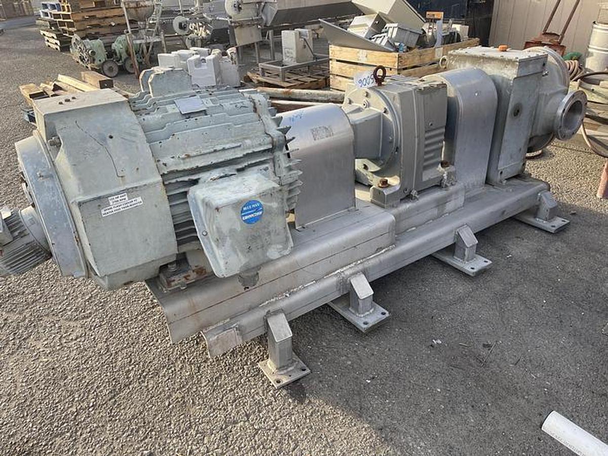 Used Pump, Positive, Rotary Lobe, Fristam FDS1-4, 10 HP, 2" In/Out, VFD Drive