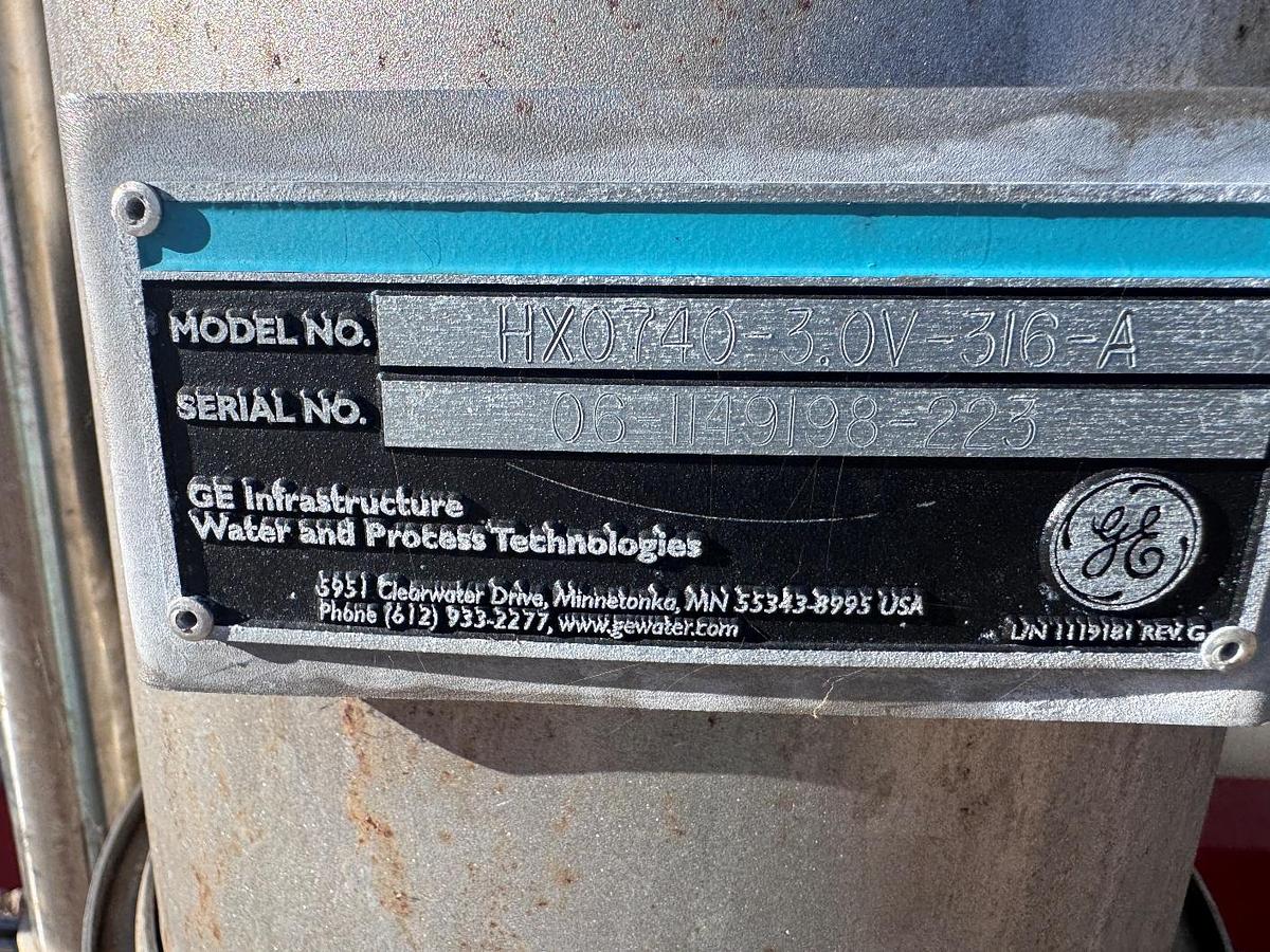 Used Filter, Nano Filtration, Osmonics, BEV Series, Stainless Steel, 300 GPM Permeate, #5991746