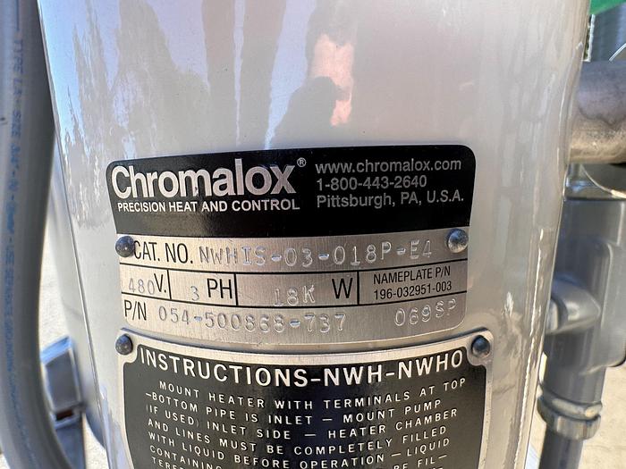 Used CIP, 1-Tank, 100 Gallon, Heat Exchanger, Chromalox Heater, Pumps, #5991176