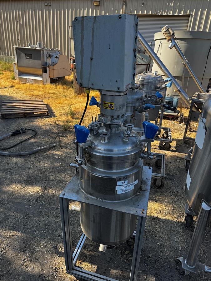 Used Tank, 50 Liter, Precision Stainless, Jacketed, Agitated, 316 Stainless, 50 PSI, #5991455