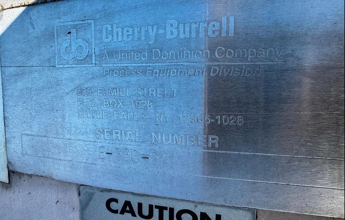 Used Tank, 1,500 Gallon, Stainless Steel, Vertical, Cherry-Burrell #5991405
