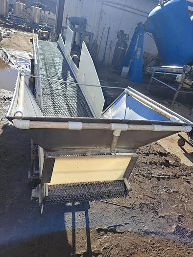 Used Conveyor, 21" X 13'4" Long, Stainless Steel, Dewatering, Cooling #S745392