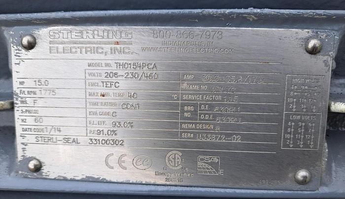 Used Pump, Positive, Alfa Laval, Mdl SRU5 168 LS, 3", S/st #S744921