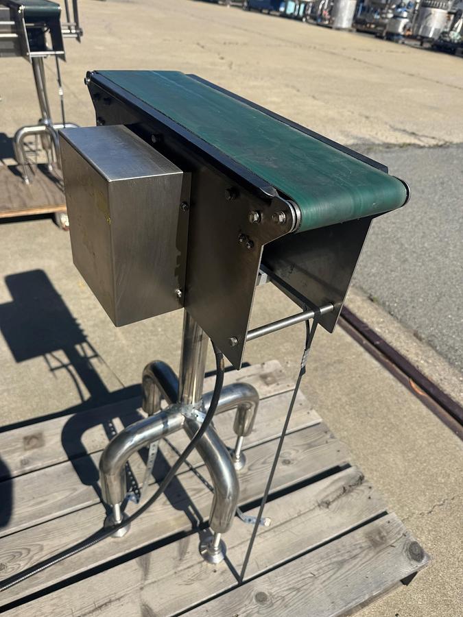 Used Conveyor, Belt, 5-3/4” X 21” & 25”,  (2) Belt Conveyors, Stainless Steel, #5991591