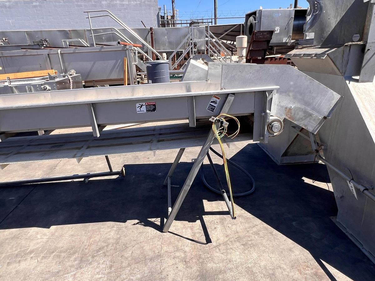 Used Conveyor, 24”W x 15’-10”L, Product Elevator, Stainless Steel, Sound Ocean Metal Fabricators, #Product Elevators, #5991526