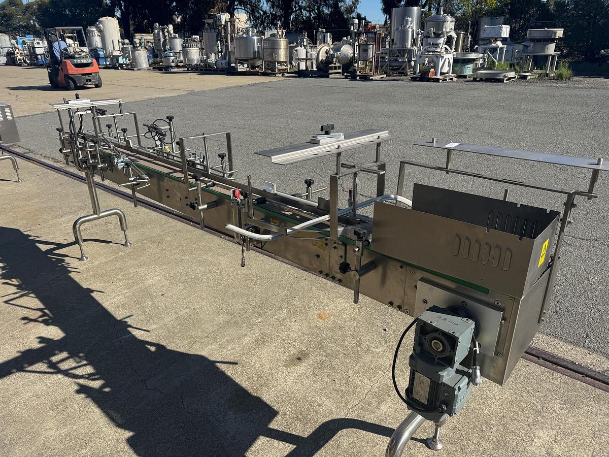 Used Conveyor, Belt, 6" x 10.5’, 2-Lane, Stainless Steel, Plastic Belt, #5991589