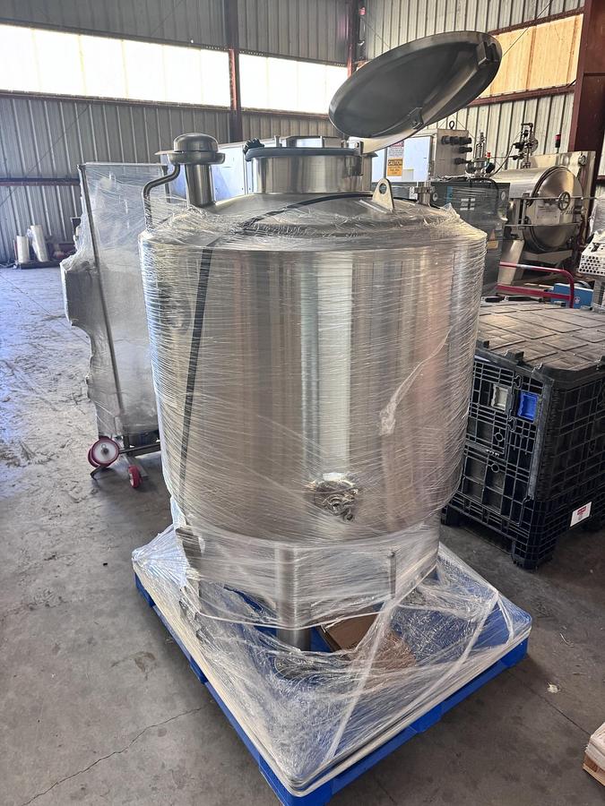 Used Tank, 100 Gallon, Stainless Steel, Dimple Jacketed, CIP Spray, #5991982