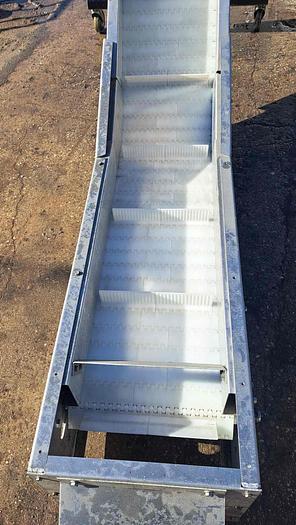 Used Conveyor, Belt, 14" x 10', Inclined, Aluminum, Z-Frame #S744766