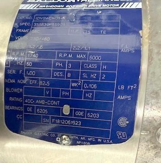 Used Conveyor, Screw, 4” wide x 12’ Long, Hapman, Stainless Steel #5880235