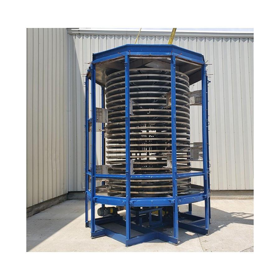 Used Dryer, Turbo, Wyssmont Turbo Tray Dryer Model N-22, 22 Trays, Stainless Steel Cladded, 9’-9” Base, 12’-0” Height, 1.5HP Turbo Drive, #5991640