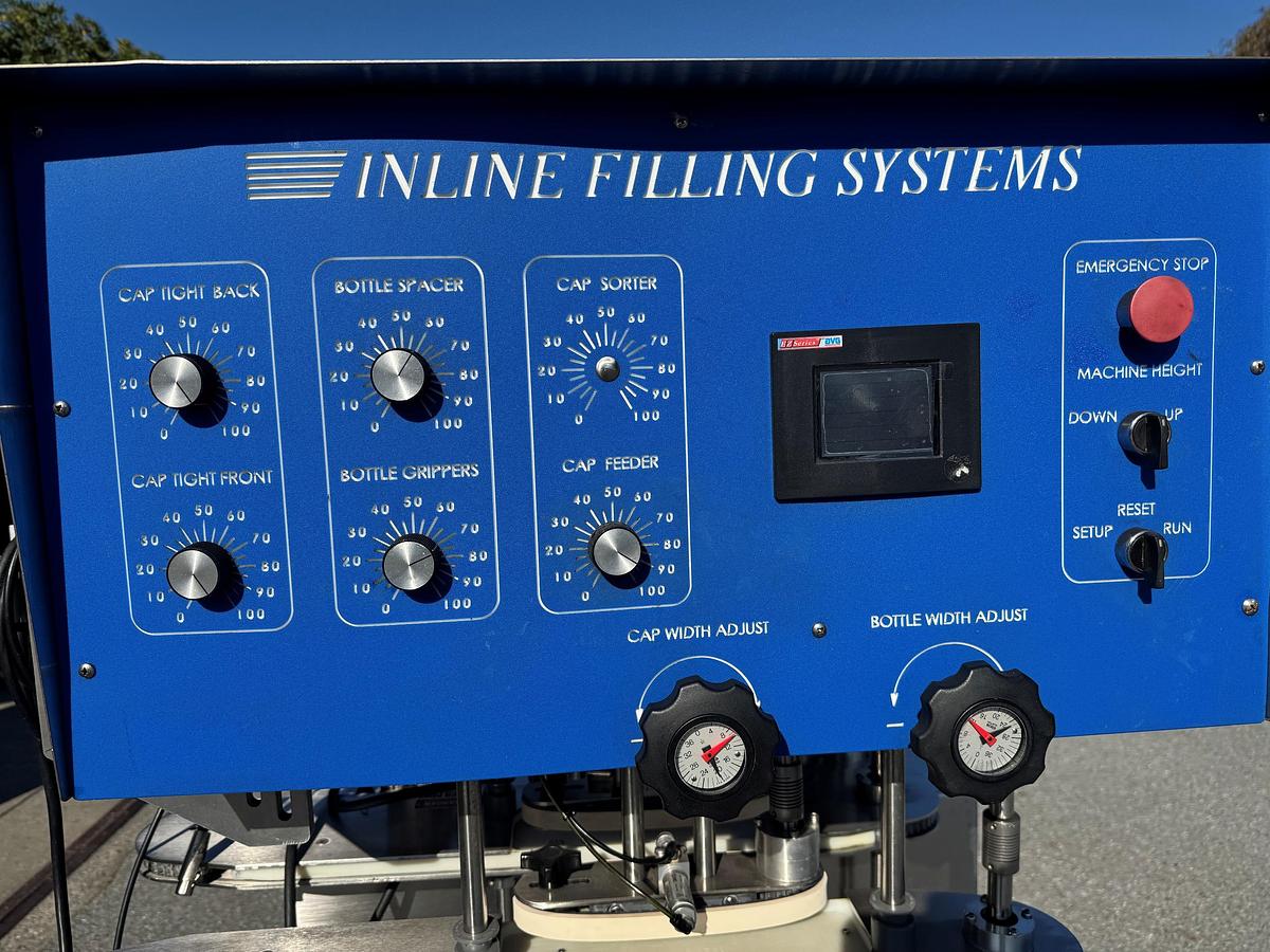 Used Jar Filling & Capping Line, Inline Filling Systems, Piston Filler, Capper & Cap Feeder, #5991602