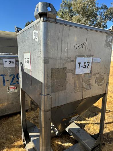 Used Tank, 425 Gallon, 316 Stainless Steel, LiquiTote, #5991122