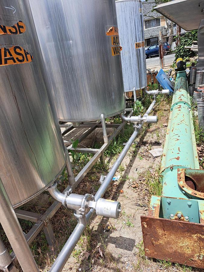 Used CIP System, 3-Tank, 400 Gallon Each, Stainless Steel, Pump, Heat Exchanger - #S745273