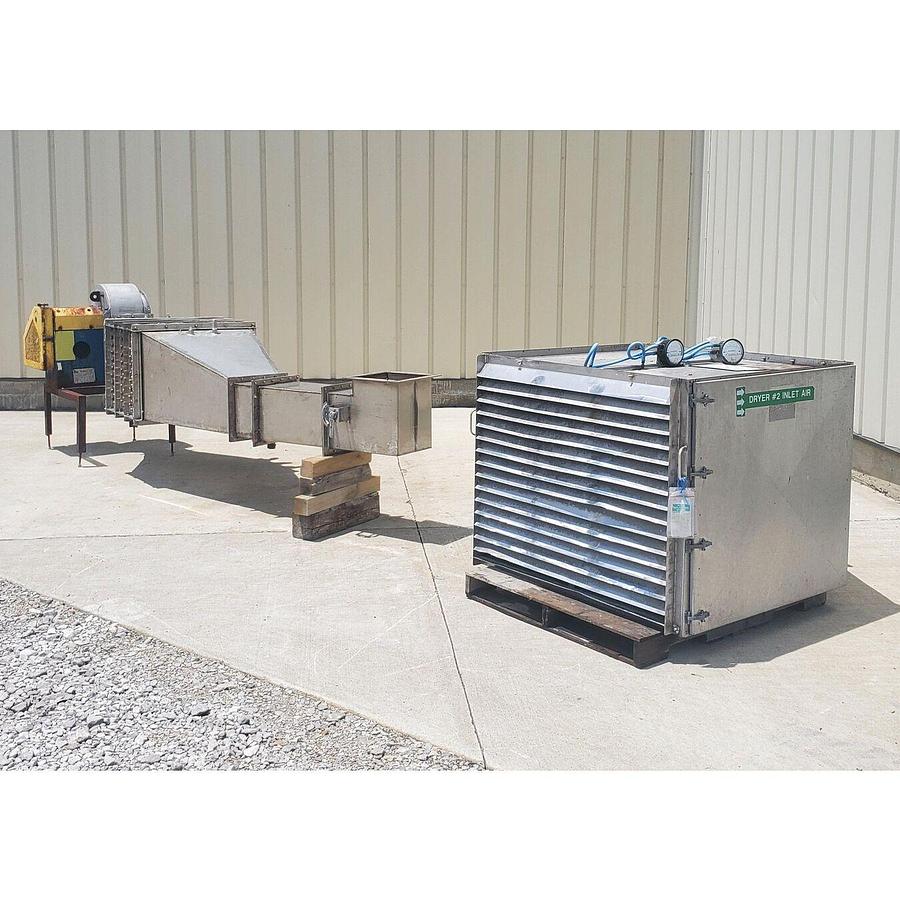 Used Dryer, Turbo, Wyssmont Turbo Tray Dryer Model N-16/22, 16 Trays, Stainless Steel Cladded, 9’-9” Base, 11’-7” Height, #5991639