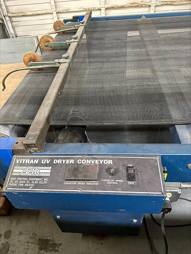 Used Screen Printer, Vitran, Model 52-148, Long Stroke, UV Dryer - #4702551