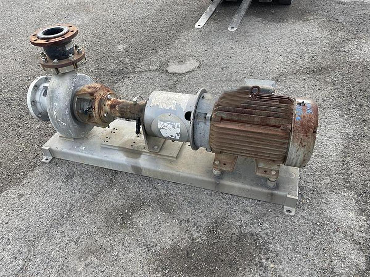 Used Pump, 30HP, Vaughan, STH Series, Chopper Pump, Stainless Steel, #5991998