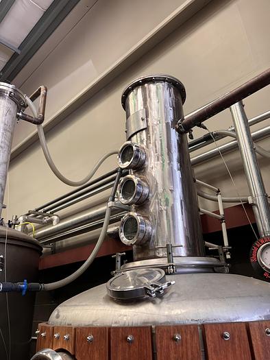 Used Still, 220 Gallon, S/st, Column, Condenser, Steam Heated, Insulated #C745096