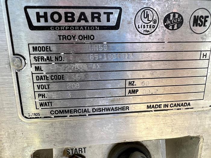 Used Washer, Utensil, Hobart, Model UW50, S/St #C745214