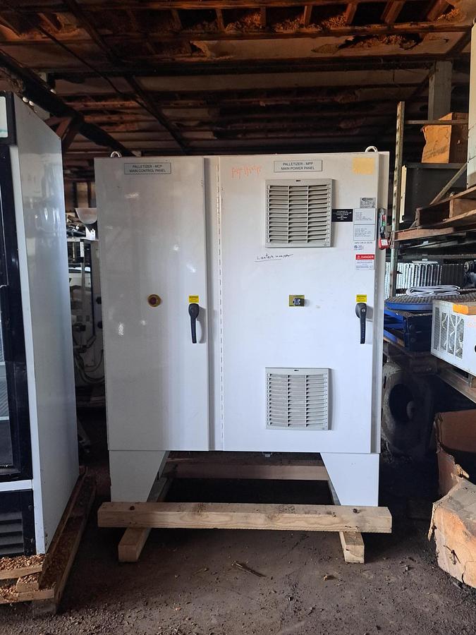 Used Wrapper, Pallet, Automatic, Lantech QLA, 92" Wrap Height, 25' Powered Conveyor, #5991667