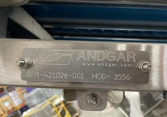 Used Conveyor, Belt, Incline, Cleated, Stainless Steel, 16"x78", Andgar, 1 HP #C745227