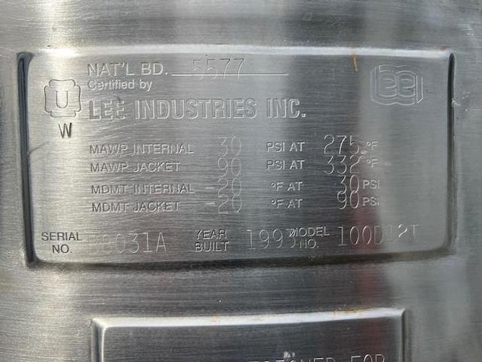 Used Kettle, 100 Gallon, Vacuum Rated, Tilt, 30 PSI, Triple Motion - #4760127