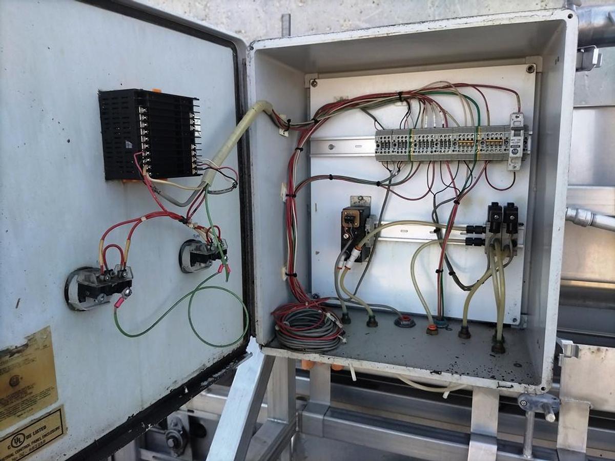 Used Briner, Overflow, Stainless Steel, 12 feet, Volta Belt Conveyor, Waukesha 130 U1 Pump, #5991929