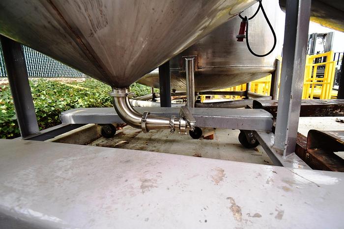 Used Tank, 750 Gallon, 316 Stainless Steel, Cone Bottom, 4' x 8', #5990993