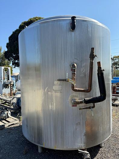 Used Tank, 2,000 Gallon, Stainless Steel, Jacketed, Agitated, APV Crepaco , #5532787