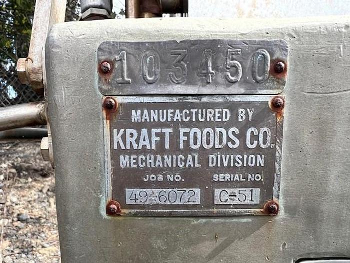 Used Mixer, Cheese, 5 CF, 316 Stainless Steel, Kraft, Pear Shaped, Agitated #S527450