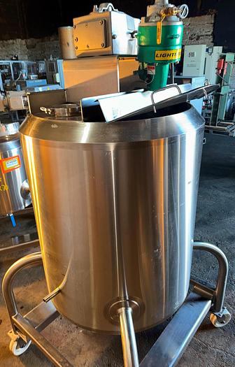Used Kettle, 100 Gallon, 316L Stainless Steel, Dual Agitation, Scraper, Feldmeier - #5085640