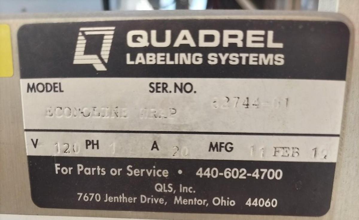 Used Labeler, Pressure Sensitive, Quadrel Econoline E100, 2021, Stainless Steel, #5991957