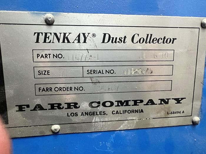 Used Dust Collector, Cartridge, Farr Tenkay, Model 5C, 1,410 Sq. Ft. - #5194089