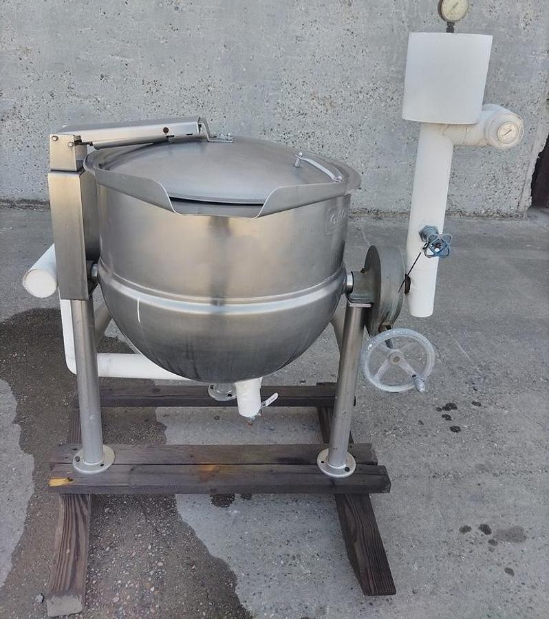 Used Kettle, 40 Gallon, Stainless Steel, Tilting, Steam Jacketed, Groen D-40, #5991953