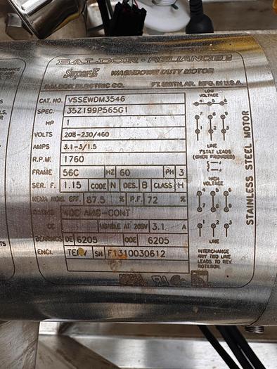 Used Pump, Positive, SPX / Waukesha, Model 030 U2, 1 HP, 1.5" In/Out, #5991261