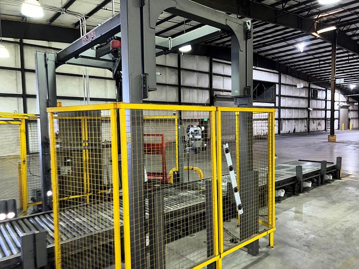 Used Palletizer, A-B-C, Model NODE 7, Automatic, Wulftec Stretch Wrapper, #