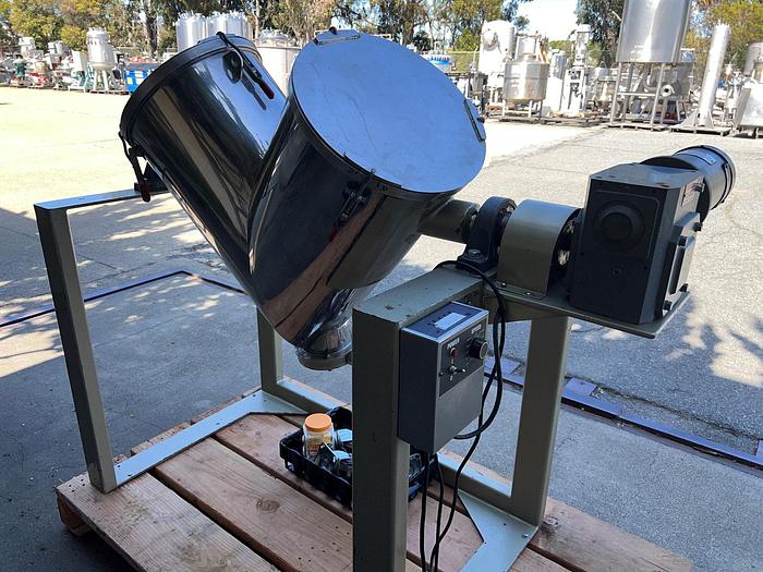 Used V-Type Twin Shell Mixer, CapPlus, Model CPT-3CF, 3 Cubic Feet, Stainless Steel #S745116