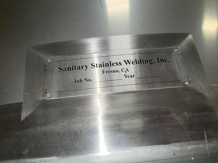 Used Tank, 1,600 Gallon, Flour Silo, Sanitary Stainless Welding, Dust Collector, #5991148