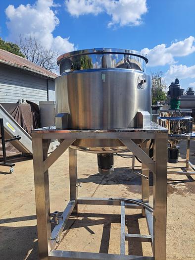 Used Tank, 160 Gallon, Mixing, 316 Stainless Steel, Jacketed #5991162