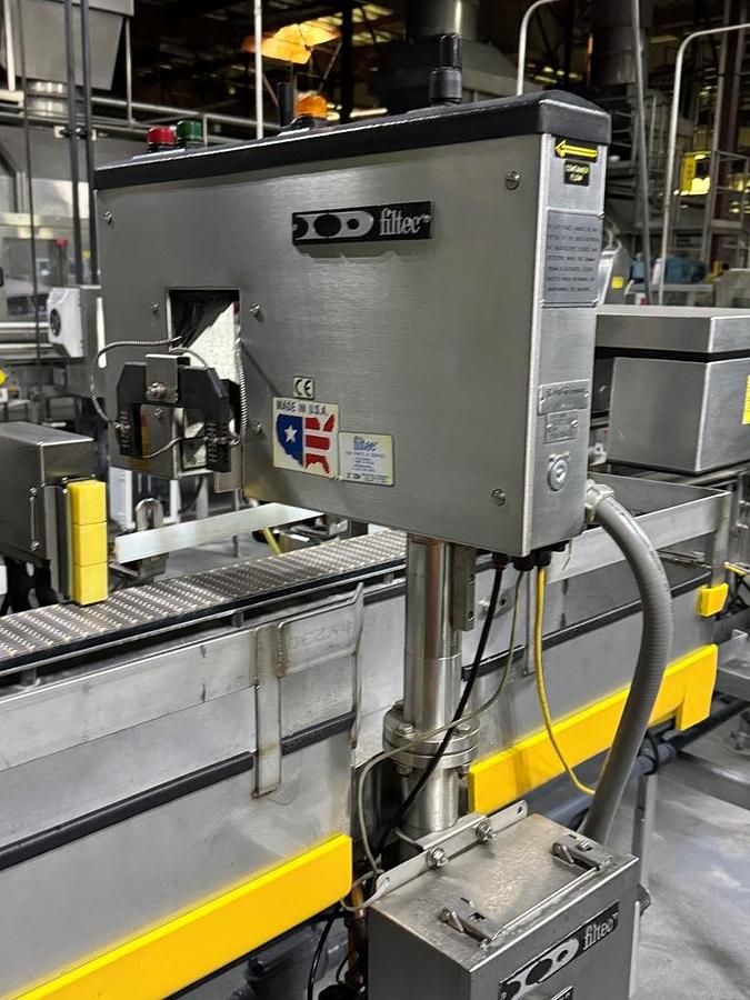 Used Bottling Line, 600–800 BPM, PET, US Bottlers Filler, Sidel Labeler, Kisters Shrink Wrapper, #5991608