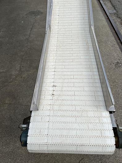 Used Conveyor, Belt, 14" x 19'6", Stainless Steel, Variable Speed, Incline #S744620