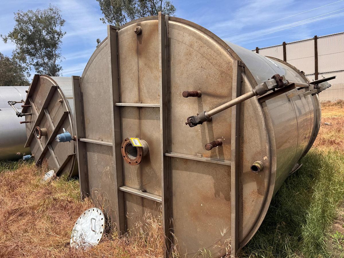 Used Tank, 4,250 Gallon, Stainless Steel, 8' Dia x 12' H, Valley Foundry, UL Rated, #5991329