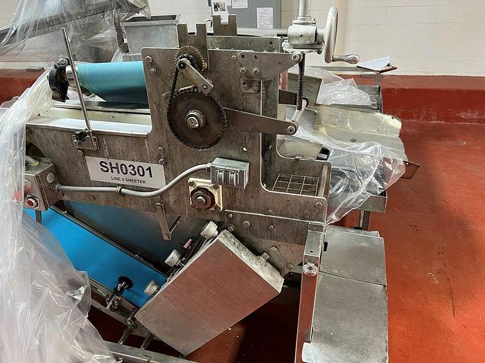 Used Sheeter, Colborne, Extruder, Filler, Conveyors, Waterfall Applicator, Pies