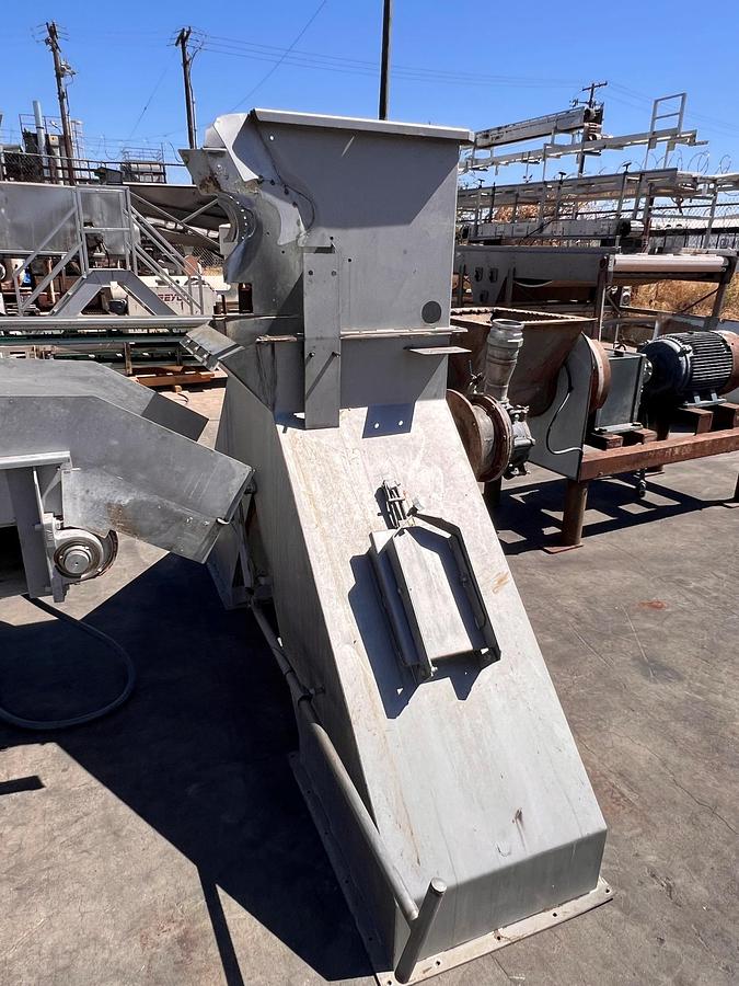 Used Hopper, Feed Hopper, Dual Discharge w/ Gate, Stainless Steel, Sound Ocean Metal Fabricators, #5991527
