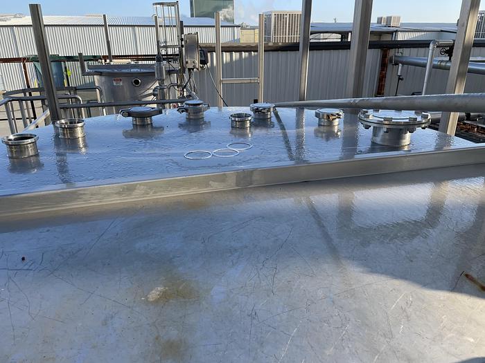 Used Tank, 2,500 Gallon, Stainless Steel, 6'x15', Cone #S745048