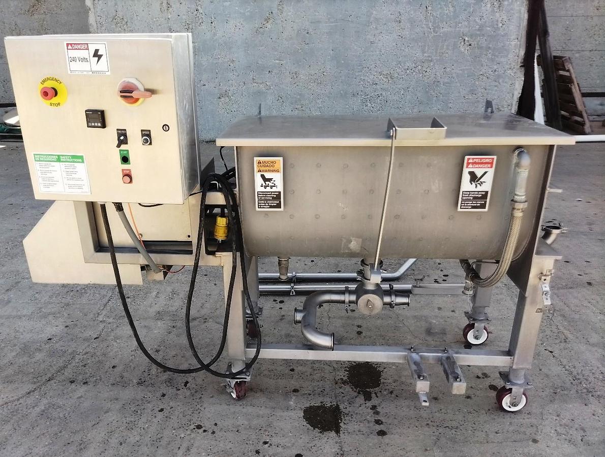 Used Mixer, Ribbon, 18 CF, Blentech, Jacketed, Stainless Steel, #5991892